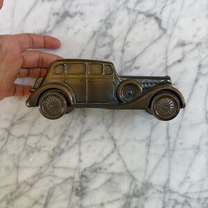 1937 PACKARD V12 Banthrico Bronze Coin Bank Vintage Automobile Car Chicago Metal